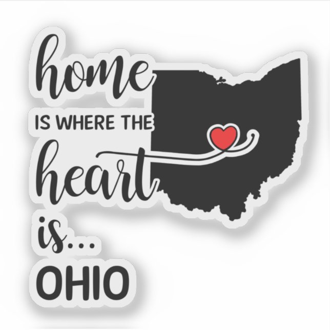 Ohio Zuhause ist das Herz Aufkleber (Vorderseite)
