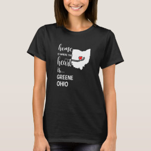 Ohio Zuhause ist, wo das Herz ist grüner Landkreis T-Shirt