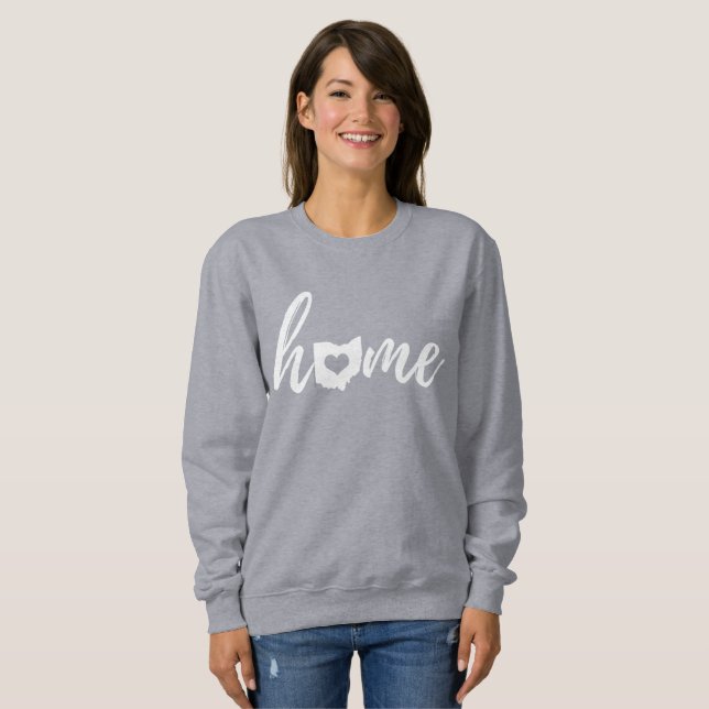 Ohio Zuhause Liebe Script Staat Sweatshirt (Vorne ganz)