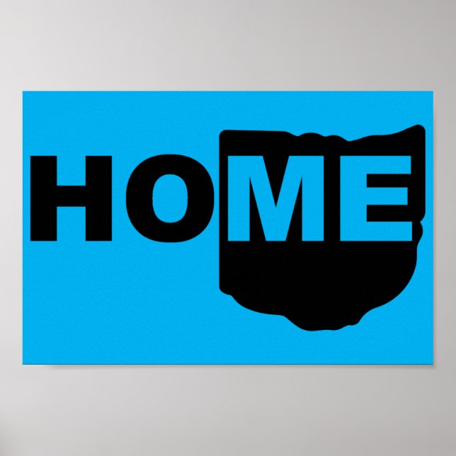Ohio Zuhause weg vom Staat-Poster-Zeichen Poster (Vorne)