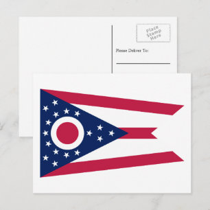 Ohioan Flag, Flagge von Ohio Postkarte