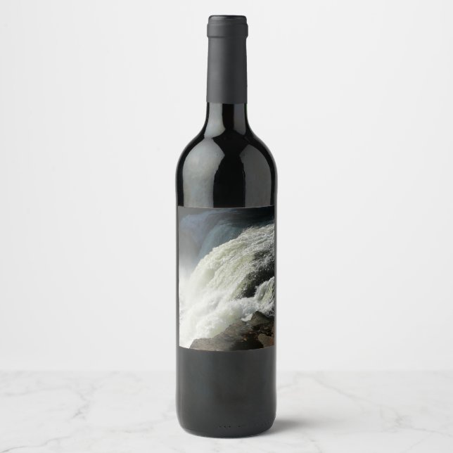 Ohiopyle Falls in Pennsylvania Weinetikett (Vorderseite)