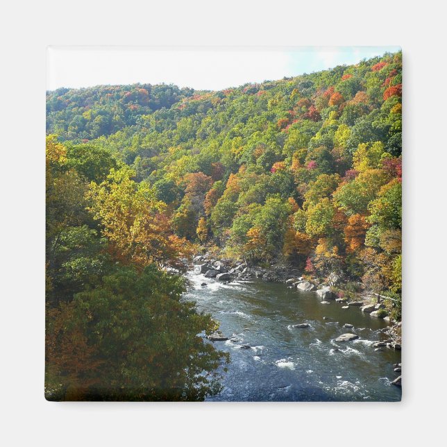 Ohiopyle Fluss im Herbst II Pennsylvania Herbst Magnet (Vorne)