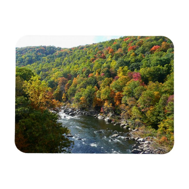 Ohiopyle Fluss im Herbst II Pennsylvania Herbst Magnet (Horizontal)