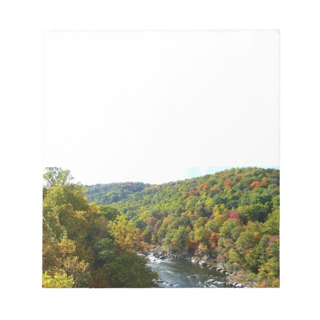 Ohiopyle Fluss im Herbst II Pennsylvania Herbst Notizblock (Vorderseite)
