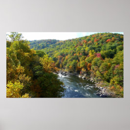Ohiopyle Fluss im Herbst II Pennsylvania Herbst Poster