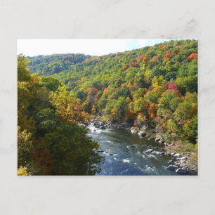Ohiopyle Fluss im Herbst II Pennsylvania Herbst Postkarte