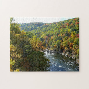 Ohiopyle Fluss im Herbst II Pennsylvania Herbst Puzzle
