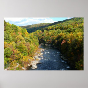 Ohiopyle River im Herbst I Pennsylvania Herbst Poster