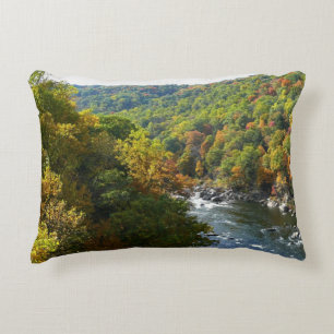 Ohiopyle River im Herbst II Pennsylvania Herbst Dekokissen