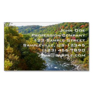 Ohiopyle River im Herbst II Pennsylvania Herbst Magnetische Visitenkarte