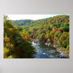 Ohiopyle River im Herbst II Pennsylvania Herbst Poster