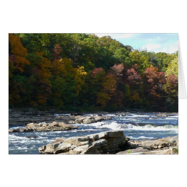 Ohiopyle River Rapids in Herbst Pennsylvania Herbs (Vorderseite (Horizontal))