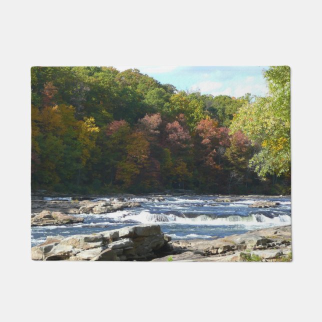 Ohiopyle River Rapids in Herbst Pennsylvania Herbs Fußmatte (Vorderseite)