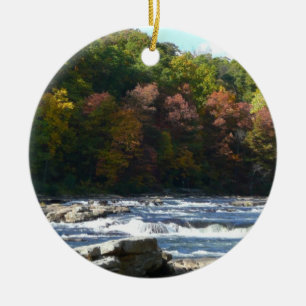 Ohiopyle River Rapids in Herbst Pennsylvania Herbs Keramik Ornament