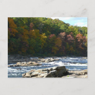 Ohiopyle River Rapids in Herbst Pennsylvania Herbs Postkarte