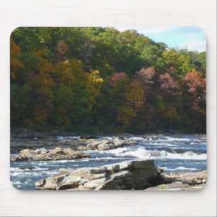 Ohiopyle River Stromschnellen im Herbst Pennsylvan Mousepad