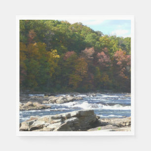 Ohiopyle River Stromschnellen im Herbst Pennsylvan Serviette