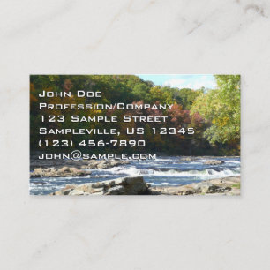 Ohiopyle River Stromschnellen im Herbst Pennsylvan Visitenkarte