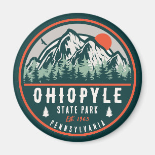 Ohiopyle Staat Park Pennsylvania Retro Sunset Magnet