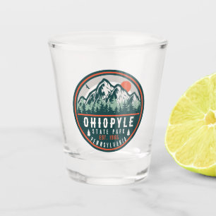 Ohiopyle Staat Park Pennsylvania Retro Sunset Schnapsglas
