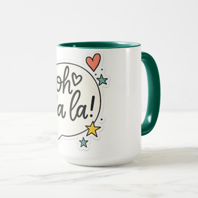 Ohlala Ästhetik-Aufkleber Tasse (VorderseiteRechts)