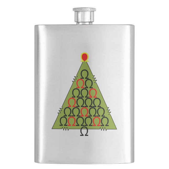 Ohm Christmas Tree Flachmann (Vorderseite)