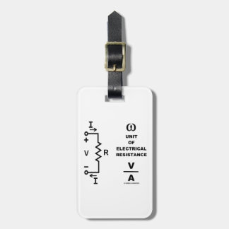 Ohm eine Einheit des elektrischen Widerstands Gepäckanhänger