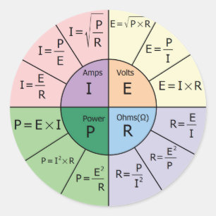Ohm-Gesetz Runder Aufkleber