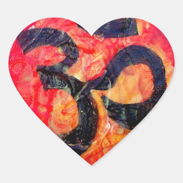 Ohm Herz-Aufkleber (Vorderseite)