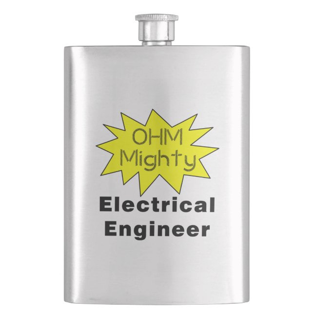 Ohm Mighty Electrical Engineer Flachmann (Vorderseite)