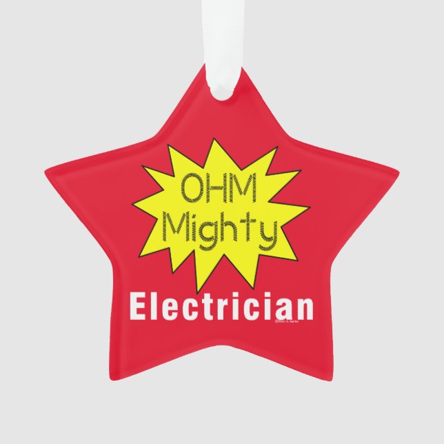 Ohm Mighty Electrician Ornament (Vorderseite)