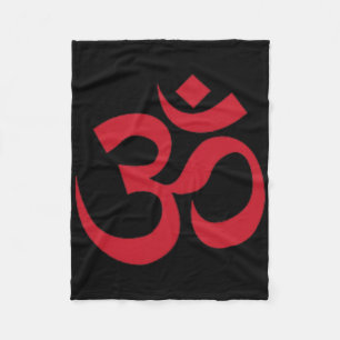 Ohm Om Symbol Yoga- und Meditationsdesign Fleecedecke