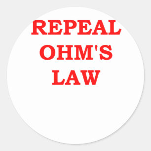 OHM.png Runder Aufkleber