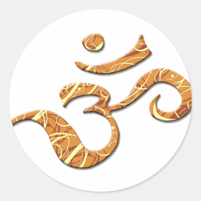 Ohm-Symbol in Bronze (Aufkleber) Runder Aufkleber (Vorderseite)