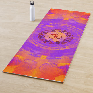 Ohm-Symbol, Mandala - orange-Yoga-Matte Yogamatte