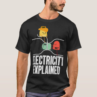 Ohm Volt Amp Electric erklärt Funny Electrici T-Shirt