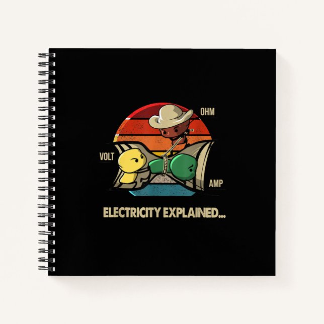 Ohm Volt Amp Electrical erklärt Elektriker Notizbuch (Vorderseite)
