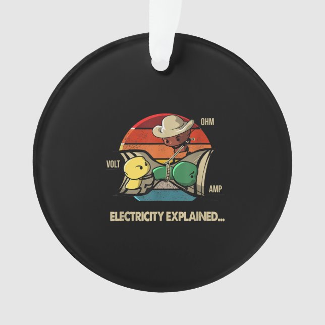 Ohm Volt Amp Electrical erklärt Elektriker Ornament (Vorderseite)