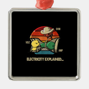 Ohm Volt Amp Electrical erklärt Elektriker Ornament Aus Metall