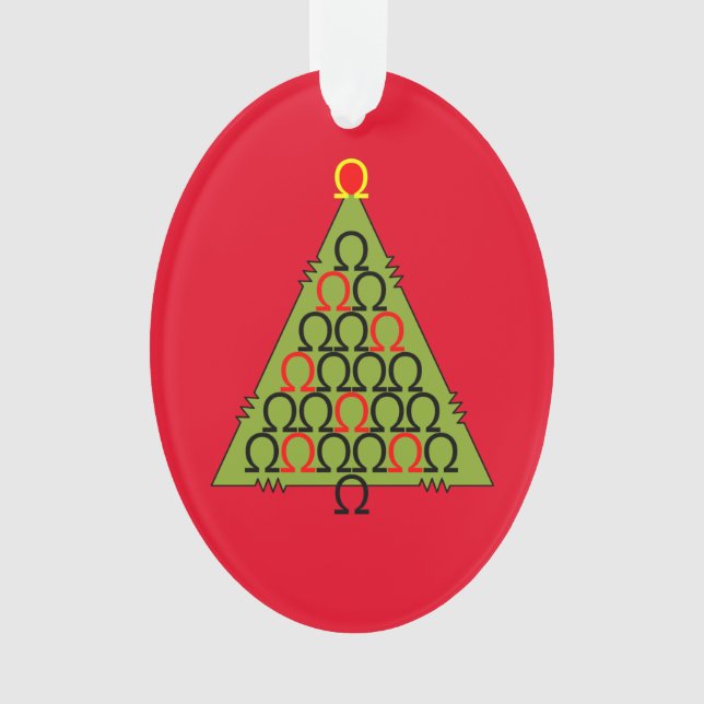 Ohm-Weihnachtsbaum Ornament (Vorderseite)
