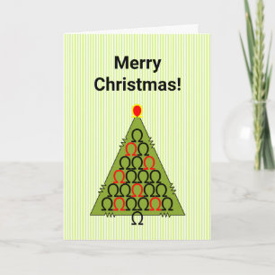 Ohm-Weihnachtsbaum-Weihnachtskarte Dankeskarte