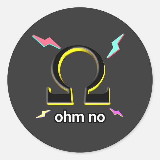 Ohn no runder aufkleber (Vorderseite)