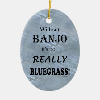 Ohne Banjo - Bluegrass Keramik Ornament