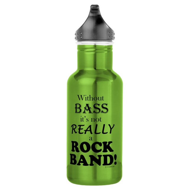 Ohne Bass - Rock Band Edelstahlflasche (Rechts)