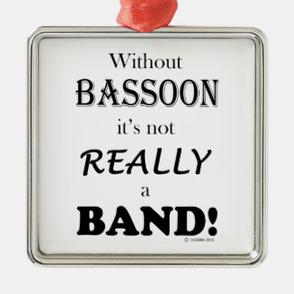 Ohne Bassoon - Band Silbernes Ornament