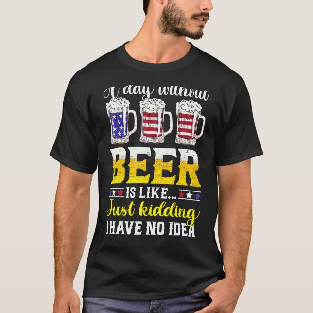 Ohne Bier Cool Matching Bier T-Shirts für Männer F (Vorderseite)