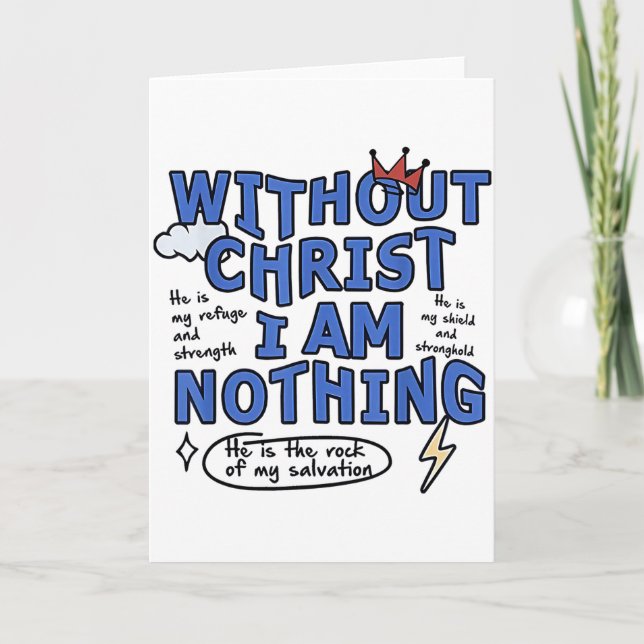 Ohne Christus bin ich nichts  Karte (Vorderseite)