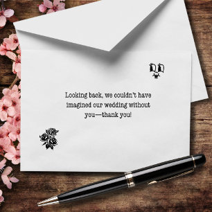 Ohne dich hätte ich uns unsere Hochzeit nicht vors Dankeskarte