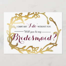 Ohne dich kann ich nicht "Ich tue" sagen | Bridesm Einladung